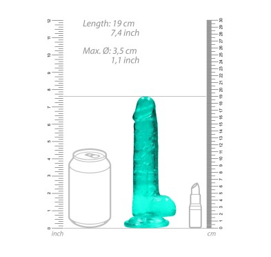 Silikonowe zielone dildo z mocną przyssawką 19 cm